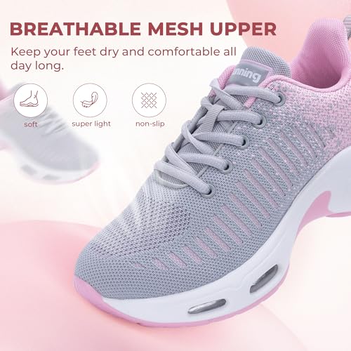 Image of Womens Slip On Tennis Sneakers Walking Running Shoes Easy to Wear