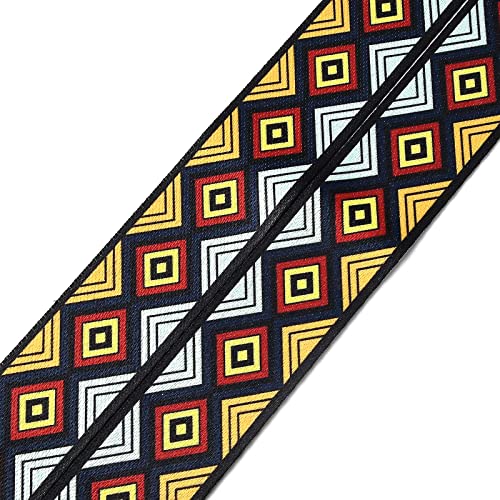 Image of BEEFLYING Geometric Pattern Adjustable Nylon Bag Chains Strap Replacement Belt Crossbody Canvas Purse Strap Shoulder Strap Nylon Bag Straps for Bag Replacement Repairing Accessories