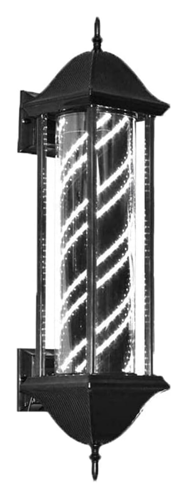 Poste De Barbero Led, Poste De Barbero Impermeable, Poste De Barbería, Cartel De Salón De Peluquería, Poste De Barbería con Rayas Blancas Y Negras Giratorias E Iluminadas
