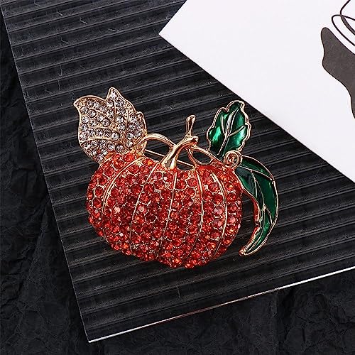 Image of Enamel Pumpkin Brooch Pin, Pumpkin Lapel Pin for Women Girls, Creative Vintage Thanksgiving Pumpkin Brooch for Women Girls(B)