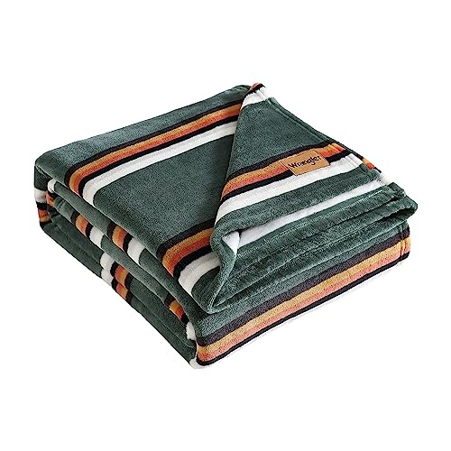 Wrangler - Twin Size Blanket, Ultra-Soft Plush Blanket, Medium Weight Cozy Bedding, Striped...