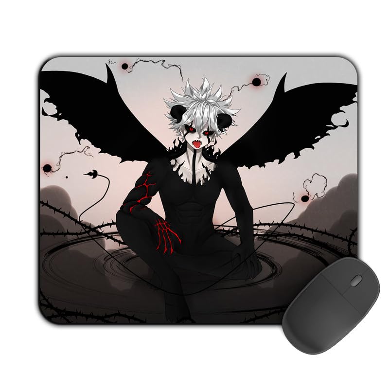 Image of Printed Design Mouse Pad Liebe Demon (200MM X 240 X 3MM) Enhance Gaming and Work Performance Comfortable and Precise Non-Slip Water Proof Black Clover Mouse Pad.