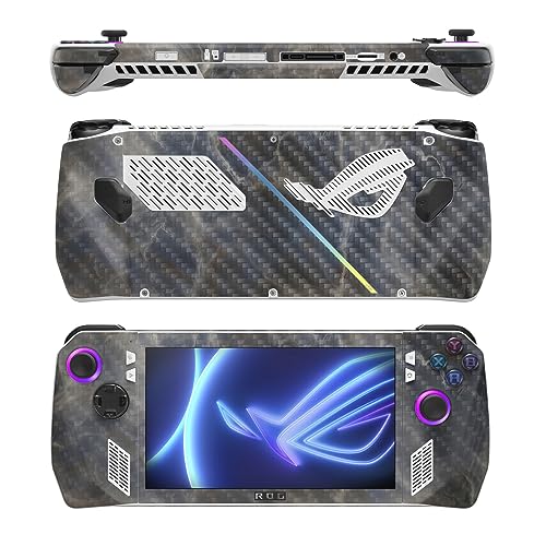 Image of MightySkins Carbon Fiber Skin Compatible with Asus ROG Ally - Stormy Marble | Protective, Durable Textured Carbon Fiber Finish | Easy to Apply