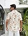 PAODIKUAI Men's Printed Shirt Button Down Short Sleeve Cute Mushroom Hawaiian Shirt (Mushroom Yellow, XX-Large)