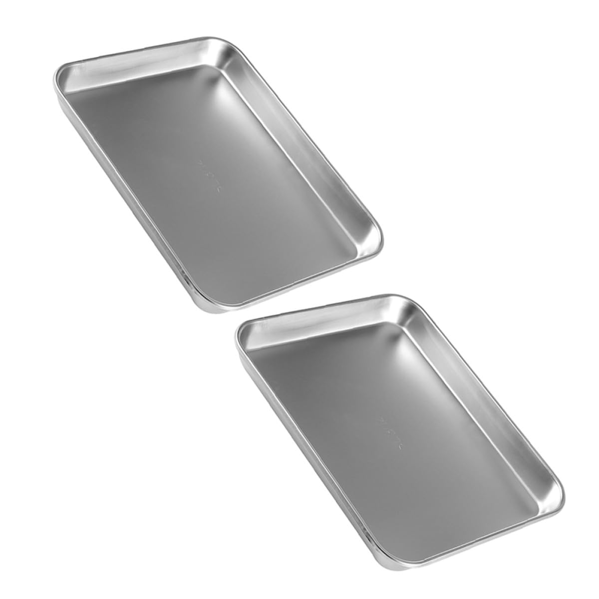 ABOOFAN Bandeja de Acero Inoxidable 2 Piezas y Versátil para Instrumentos Médicos, y Versátil para Uso en Instalaciones Médicas