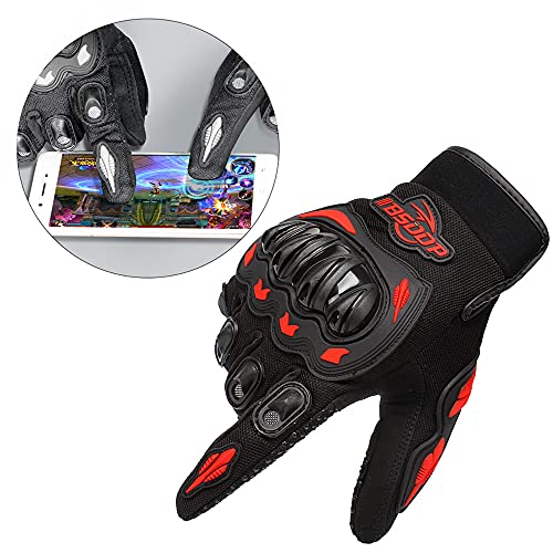 Romacci Luvas de motocicleta masculinas com tela sensível ao toque de dedo completo motocicleta moto