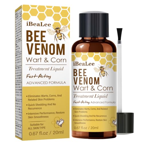 Bee Venom Skin Tag Remover Fast Acting Wart Remover with 12% Salicylic Acid Liquid Skin Tag Removal Kit for Plantar Wart Common Wart Flat Wart Corn Callus Wart Removal for Men and Women