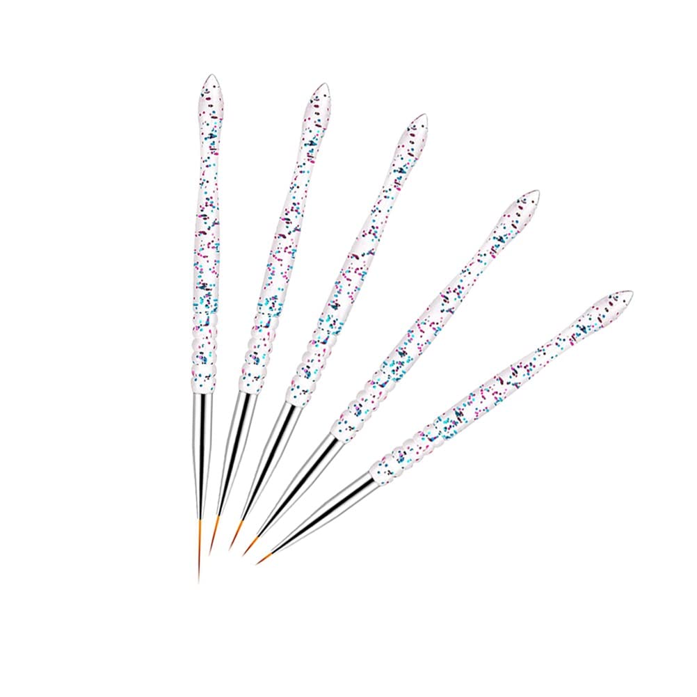 SQULIGT 5Pcs Nail Art Liner Brushes, Nail Gel Polish Painting Brush Set, Thin Nail Art Drawing Pen (7/9/11/15/18mm) : Beauty & Personal Care