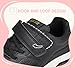 LUCKY STEP Boys Girls Athletic Running Shoes Air Lightweight Fashion Sneakers Casual Breathable Tennis Trainers for Little Kids(13 M US Black)