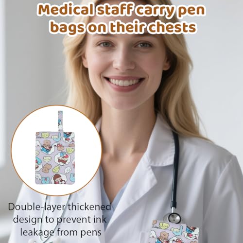 PYEUIFT Nurse Accessories Krankenschwester Tasche Mit Magnet, Pflege Zubehör, Schwesterntasche, Taschenorganizer, Stiftehalter, Kasack Tasche, Für Arbeit