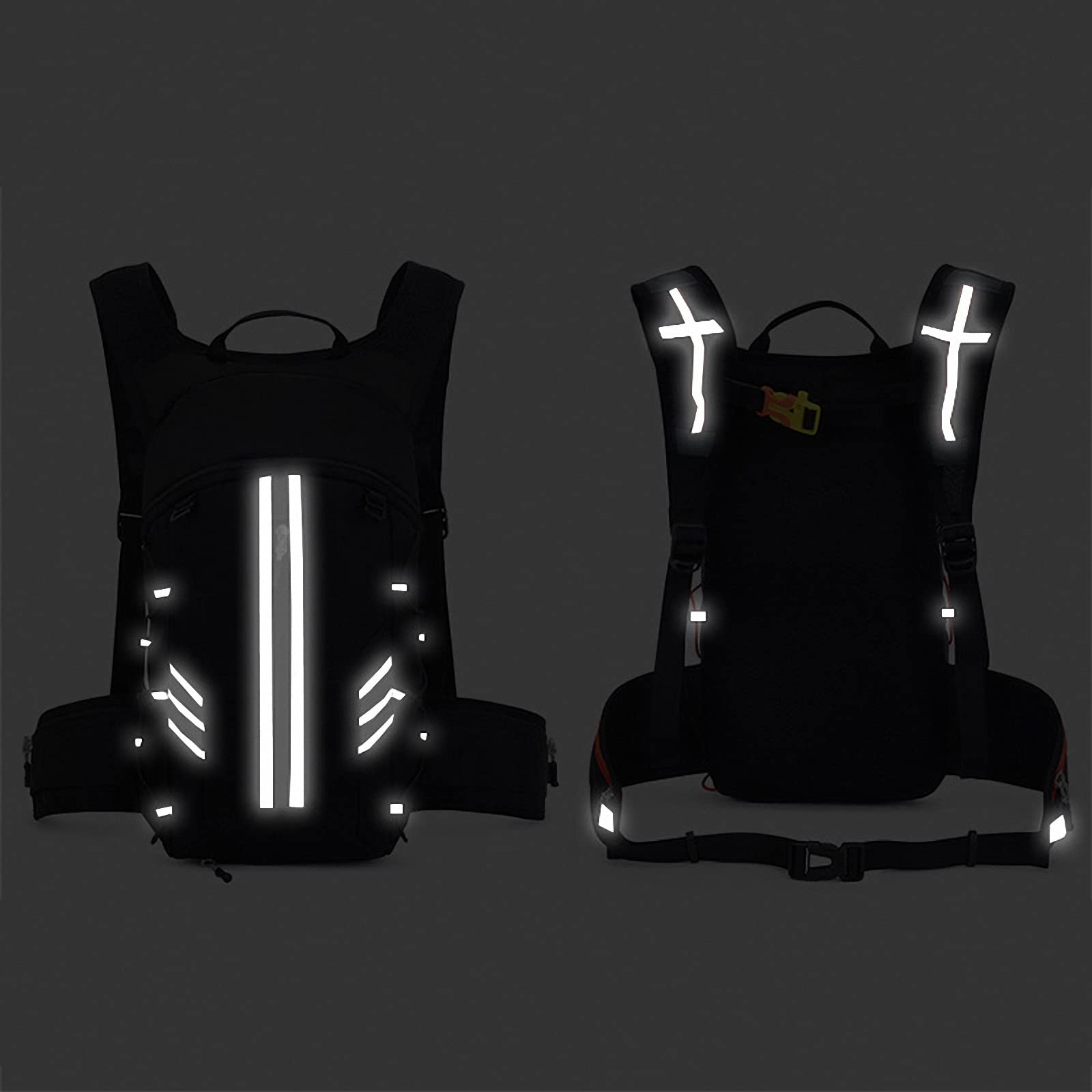 Zaino Pieghevole per Sacca Acqua con Sacca idratazione 2L,Zainetto da Esterno Uomo Donna per Sci,Caccia Daypack,Borsa MTB Impermeabile Ultraleggera e traspirante-10L/280g