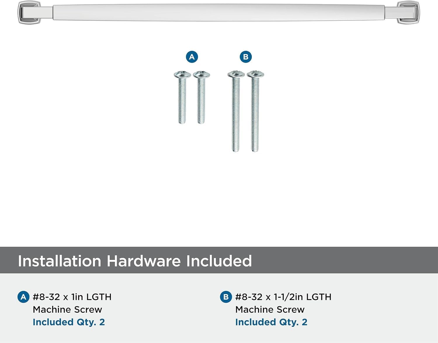 Amerock BP3740126 | Polished Chrome Cabinet Pull | 12-5/8 in (320 mm) Center-to-Center Cabinet Handle | Stature | Drawer Pull | Kitchen Cabinet Handle | Furniture Hardware