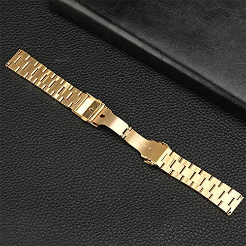 Sangle de montre en acier inoxydable massif 20mm 22mm avec boucle déployante - 3