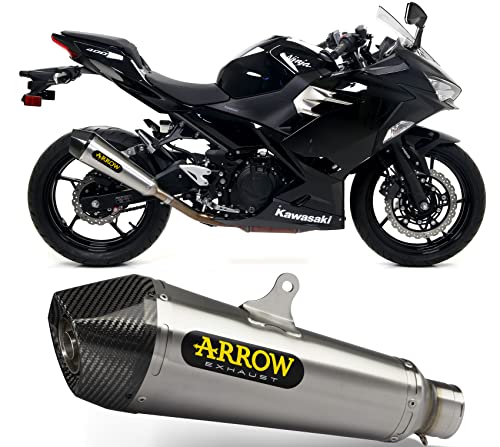Silencieux approuvé X-Kone nichrom Arrow 71874XKI embout carbon Ninja 400