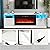 Jolydale TV Stand with Fireplace, LED Display Entertainment Center?Modern TV Stand for TVs Up to 80 Inch,White