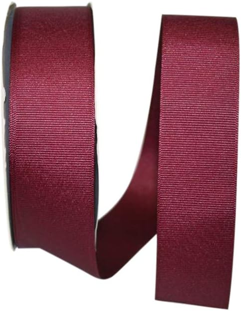 Reliant Ribbon Grosgrain Texture Ribbon, 1-1/2 Inch X 50 Yards, Burgundy