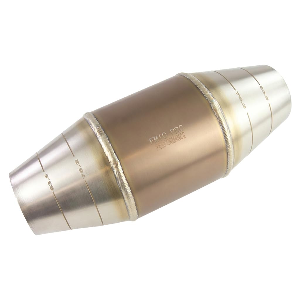 FMIC.EU Performance FMIC.PRO Sport katalizator Euro 4 500 CPSI do silników 0,6-1,6 l, wlot/wylot 51-76 mm, Pt/Pd/Rh 5:5:1, metal kat, tuning układu wydechowego