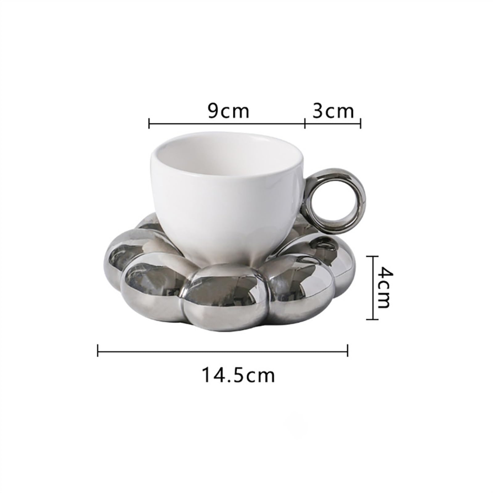Kubki Kubki Ceramiczne kubki do kawy Nordic kreatywny kubek ze spodkiem filiżanka mleka i herbaty z tacą urodziny świąteczna dekoracja stołu(Pink)