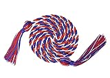 Color: red, blue and white Material:polyester yarn Size: 67"/170cm with tassel; Cord part length: 59"/150cm; Tassel Length: 4"/10cm Both ends of the each cord are designed with a knot and tassel, perfect for matching graduation caps and gowns Graduat...