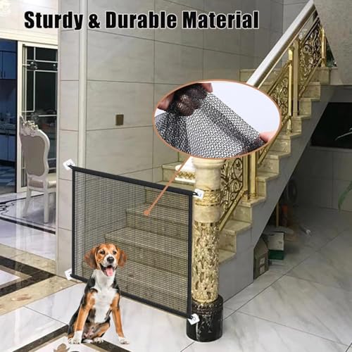 Ausziehbares Treppenschutzgitter 75-120cm ohne Bohren - Universelles Türschutzgitter für Hunde, Katzen - Sicherheitsgitter für Treppen, Flure