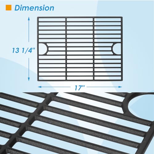 Image of 17 inch Grill Grates Replacement Parts for Nexgrill 4-Burner 720-0830H 720-0783E Nexgrill Replacement Parts 5 Burner 720-0888N 720-0888 720-0697, Grill Parts for Kenmore, Uniflame and More