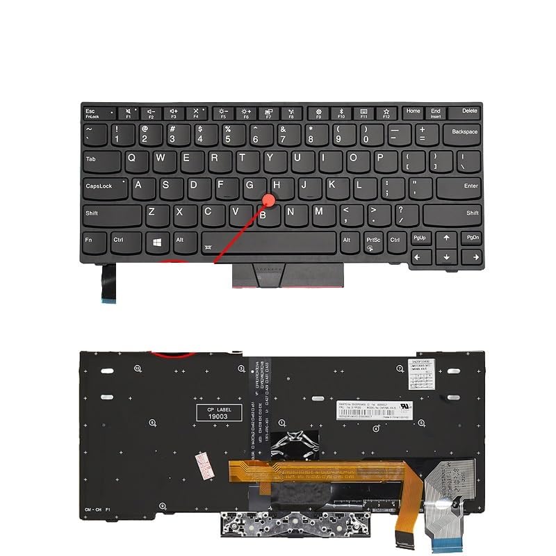 Clavier rétroéclairé US Russe pour Thinkpad X390 X280 L13 pièce rechange