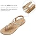 Imagen de ZOEREA Sandalias Mujer Verano Planas Estilo Bohemia Zapatos de Dedo Casuales Playa Moda Sandalia Chanclas Romanas de Damas Estilo A Beige