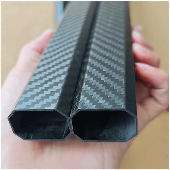 2pcs Carbon Fiber Tube 30x20x500mm Composite Materials Twill Matte Pipe, for Plant Protection Machine Arm Parts(30x20x500x1.5mm)