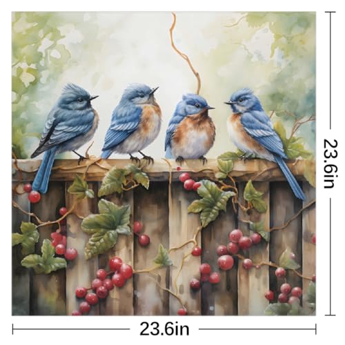 Square Head Scarf Birds On Board Bandana Silk Feel Like Hair Wrap Shawl Lightweight Scarves Fashion Accessories for Women Girls3