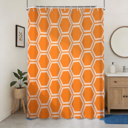 Rideau de douche imperméable polyester 200x200 texture ruche 3D - 2