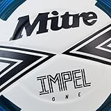Mitre Adult Impel One 24 Football, White/Black/Tidal Teal, 5 - Image 5
