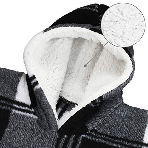 Image of Catalonia Oversized Hoodie Blanket Sweatshirt, Comfortable Sherpa Giant Pullover with Large Front Pocket for Adults Men Women Teenagers Wife Girlfriend