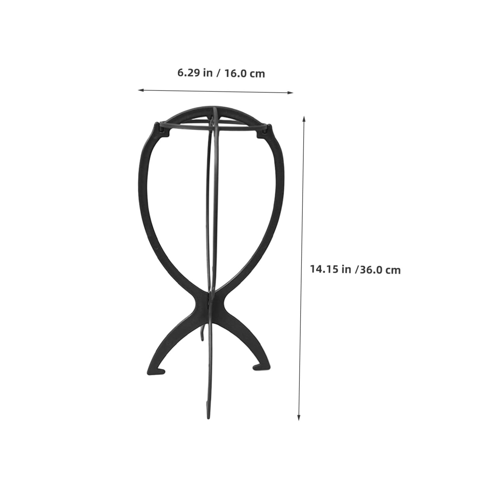 FRCOLOR Soporte para Pelucas de Pp Negro, Pack de 10 Piezas