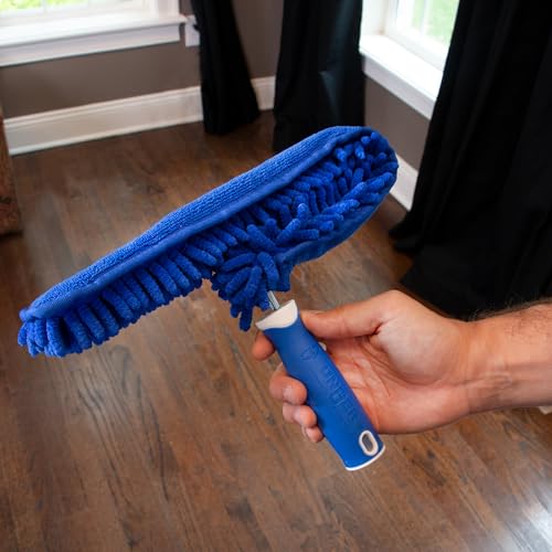 Image of UngerConnect and CleanMicrofiberCeiling FanDuster,Household CleaningSupplies,Reusable and MachineWashableSleeve Compatible with ThreadedPoles for HigherAccess 2inch Brush Thickness(Pack of 6)