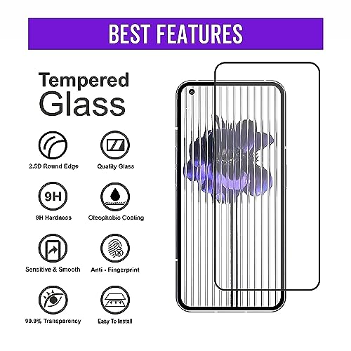 Image of MACLEN Original Premium HD Curved Edges Tempered Glass For Nothing Phone 1 5G With Edge-To-Edge Protector And Easy Installation Kit