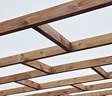 Wood&Play - Carport Überdachung oder Terrassenüberdachung, Einzelcarport aus Holz, Abstellplatz Holz Pavillon, wandseitig - aus langlebigem Kiefernholz - 300x553 cm