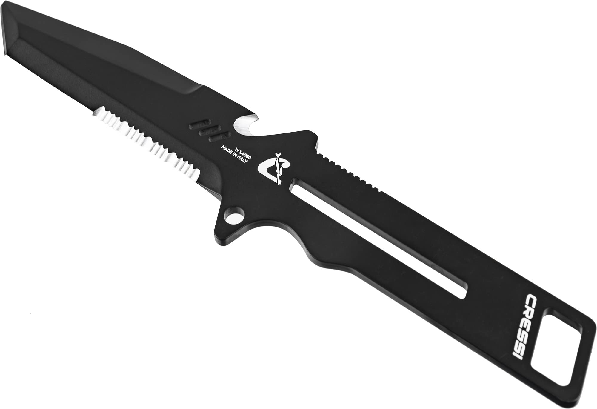 Cressi Kai & Mini Knife - Coltello Professionale Multiuso per Immersioni, Nero, Unisex Adulto
