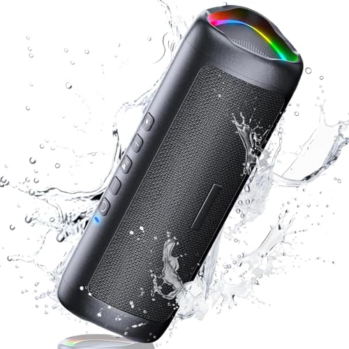 dotn Bluetooth-Duschläußer, integriertes Mikrofon, Bluetooth-Lautsprecher mit Stereo-Klang, drahtloser Lautsprecher für Badezimmer, wasserdichte Musikkasse IPX7, mit Saugsauge