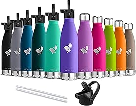 AORIN Double Wall Insulated Stainless Steel Water Bottle Powder Coating Process, not easy to shed, Scratch Resistance, Easy to Clean