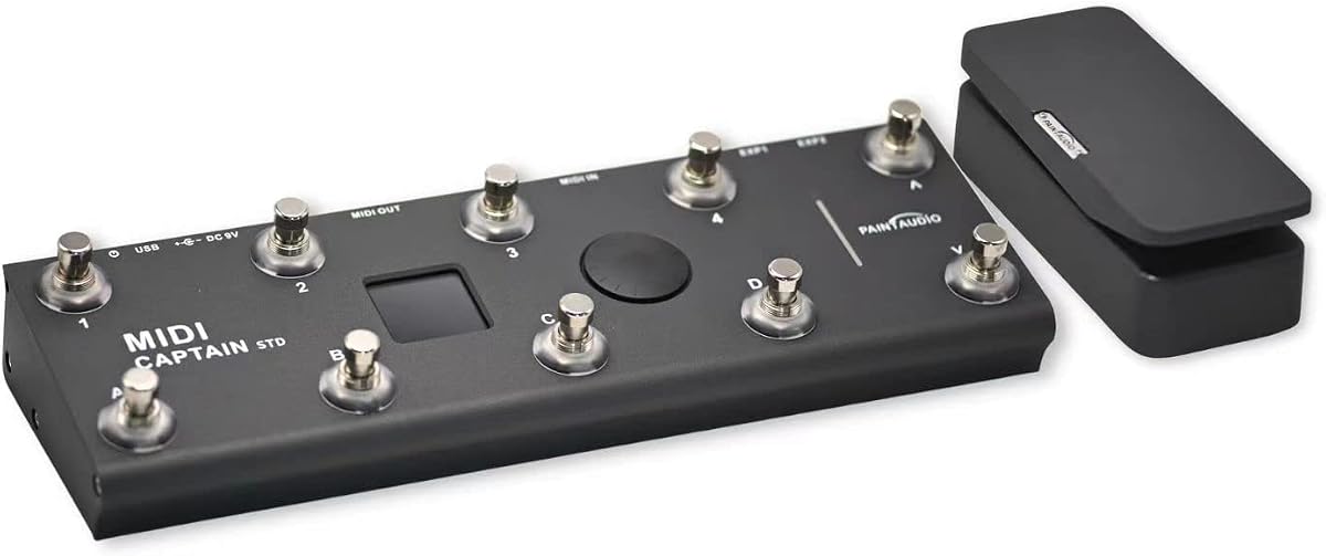 Paint Audio MIDI Captain Foot Controller con salidas duales Pedal de expresión Compatible con todos los PC/CC/Note Commander 10 interruptores de pie