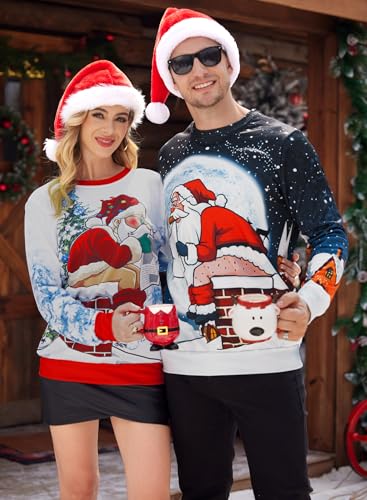 Mainfini Unisex Ugly Christmas Sweatshirts Adult Funny 3D - Image 3