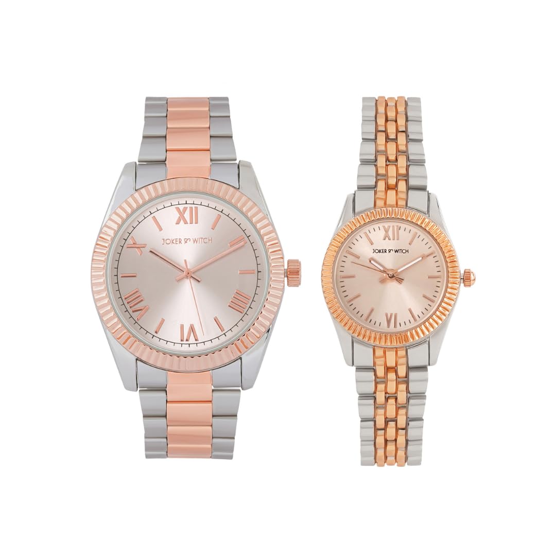 Joker & Witch Stainless Steel Noah And Allie Couple Analogue Watches, Rose Gold Dial, Multi-Color Band (B0CVL8VTH2) Amazon Price History, Amazon Price Tracker