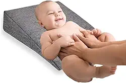 Travesseiro Almofada Colchão Anti Refluxo Para Carrinho Bebê (Cinza)