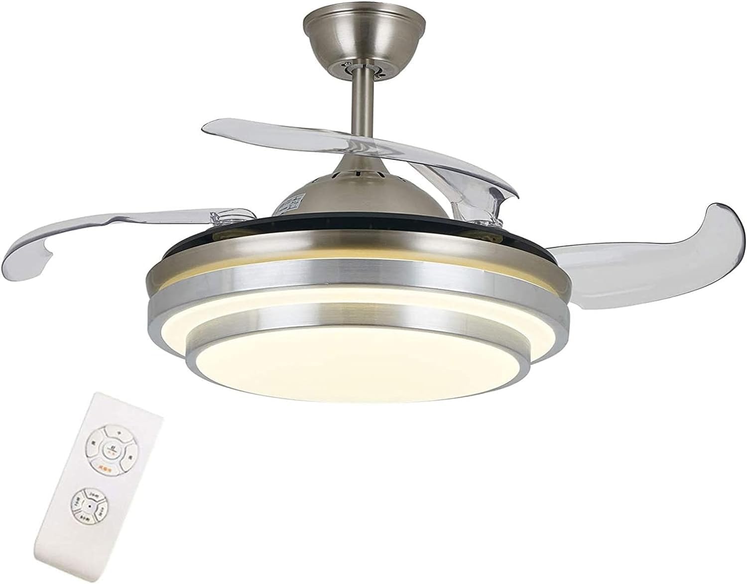 Ventilador de techo con luz LED que oculta aspas para restaurante