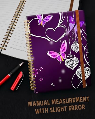 Carnet de notes ligné ZHIZHEND avec couverture rigide chic et reliure double spirale robuste