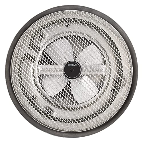 Image of Broan-NuTone 157 Low-Profile Fan-Forced Ceiling Heater, Enclosed Sheath Element for Bathroom, Kitchen, and Home, Standard, Satin Aluminum