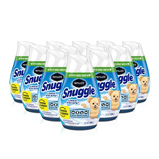Renuzit Adjustable Gel Air Freshener Cones, Snuggle Linen Escape scent, 7oz Cone, 12 Cones per Case