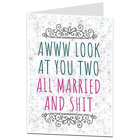 Funny Wedding Congratulations Card for Friends Cover