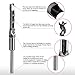 Square Hole Drill Bit, Steel Hardness Sharp Mortising Chisel Set 1/2-Inch, 1/4-Inch, 3/4inch, 3/8-Inch, 5/8-Inch, 5/16-Inch, 9/16-Inch Woodworking Mortiser Drill Bit-7pcs