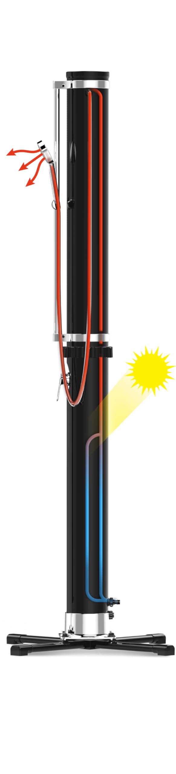 Bestway 58696-6 Doccia Solare con miscelatore, doccino e portaoggetti, 35 litri